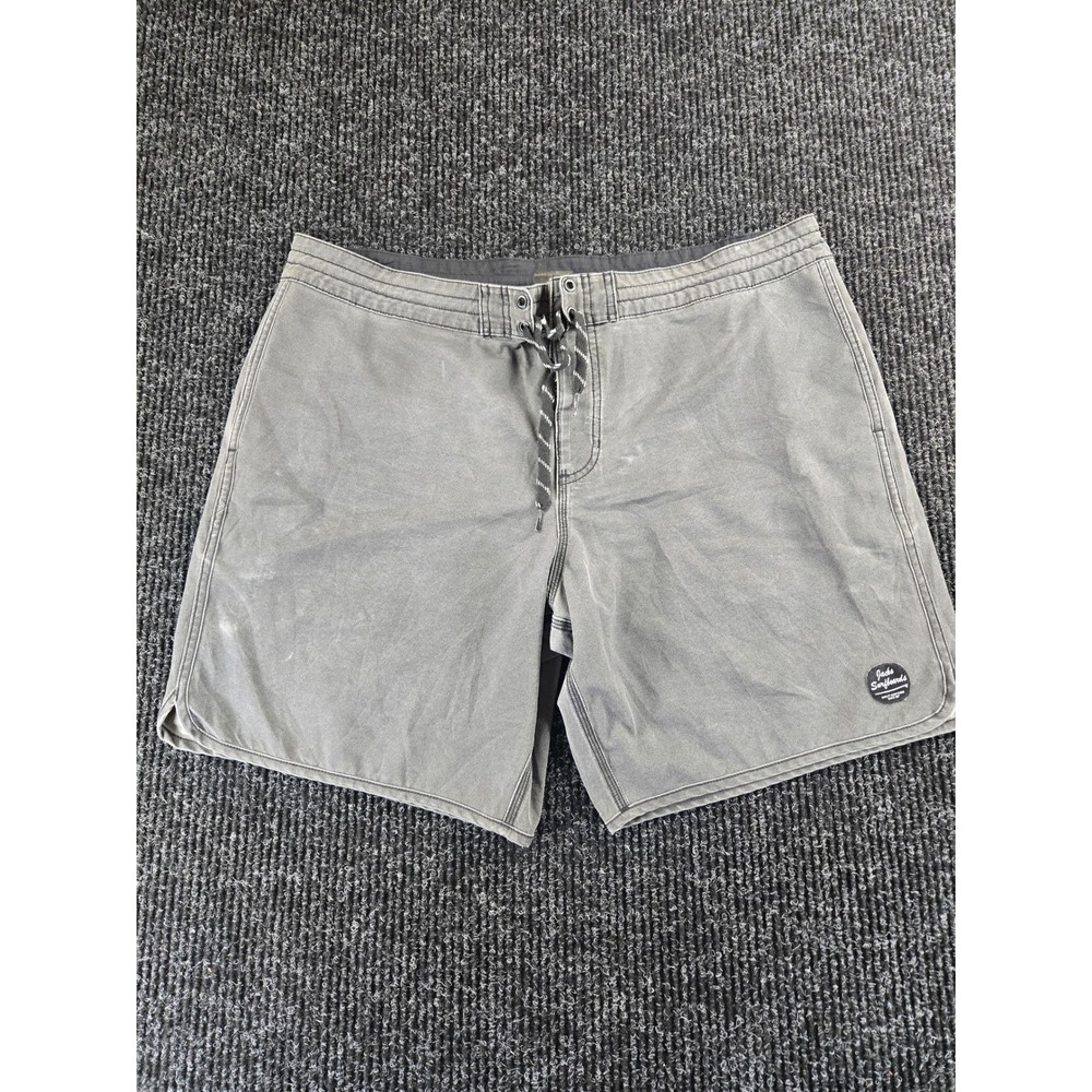 Jacks Surfboards Mens Charcoal Gray Board Shorts Size 38‎ Lace Up Surf Trunks